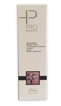 HINO NATURAL SKINCARE PRO BALANCE SHOWER BODY SILK DETERGENTE CORPO 200 ML - Farmasanitas 