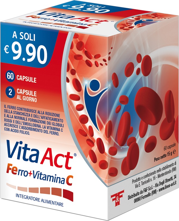 VITA ACT FERRO+VITAMINA C 60 CAPSULE - Farmasanitas 