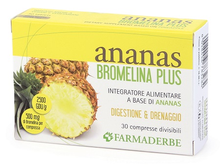 ANANAS BROMELINA PLUS 30 COMPRESSE - Farmasanitas 