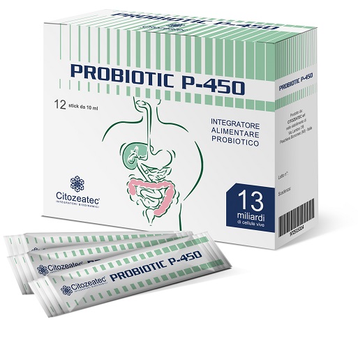 PROBIOTIC P-450 12 STICK MONODOSE 10 ML - Farmasanitas 