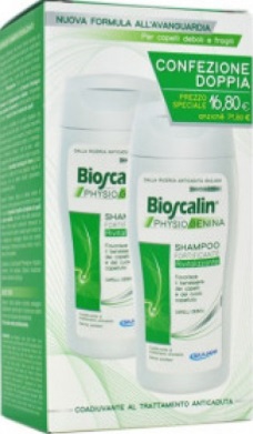 BIOSCALIN PHYSIOGENINA SHAMPOO FORTIFICANTE RIVITALIZZANTE COFANETTO 2 FLACONI - Farmasanitas 