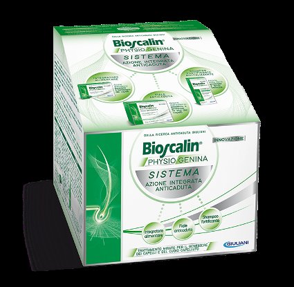 BIOSCALIN PHYSIOGENINA SISTEMA COMPRESSE 25 G + FIALE 35 ML + SHAMPOO RIVITALIZZANTE 200 ML - Farmasanitas 