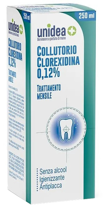 UNIDEA COLLUTORIO CLOREXIDINA 0,12% 250 ML - Farmasanitas 