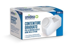 CONTENITORE PER LA RACCOLTA DELLE URINE UNIDEA NELLE 24 ORE 2500 ML - Farmasanitas 