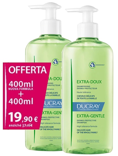 EXTRA DELICATO SHAMPOO DERMOPROTETTIVO 400 ML BIPACK - Farmasanitas 