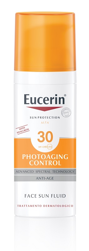 EUCERIN SUN PROTECTION SPF 30 PHOTOAGING CONTROL FACE SUN FLUID ANTI AGE 50 ML - Farmasanitas 