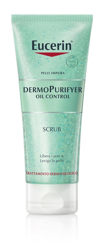 EUCERIN PELLE IMPURA DERMOPURIFYER OIL CONTROL SCRUB 100 ML - Farmasanitas 