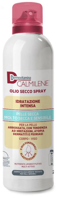 DERMOVITAMINA CALMILENE OLIO SECCO SPRAY IDRATAZIONE INTENSA PER PELLE SECCA, MOLTO SECCA E SENSIBILE 200 ML - Farmasanitas 
