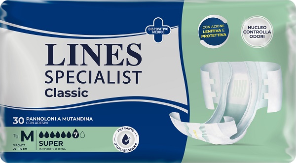 PANNOLONE A MUTANDA LINES SPECIALIST CLASSIC SUPER MM 30 PEZZI - Farmasanitas 