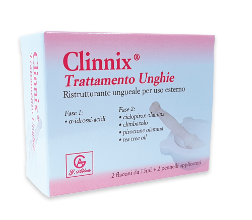 CLINNIX TRATTAMENTO UNGHIE 2 FLACONI 15 ML + 2 PENNELLI APPLICATORI - Farmasanitas 