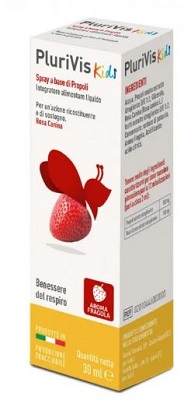 PLURIVIS SCIROPPO DI PROPOLI PER BAMBINI ALLA FRAGOLA 150 ML - Farmasanitas 