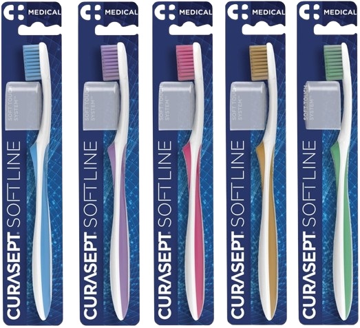 CURASEPT SPAZZOLINO SOFT MEDICAL COLORE AZZURRO - Farmasanitas 
