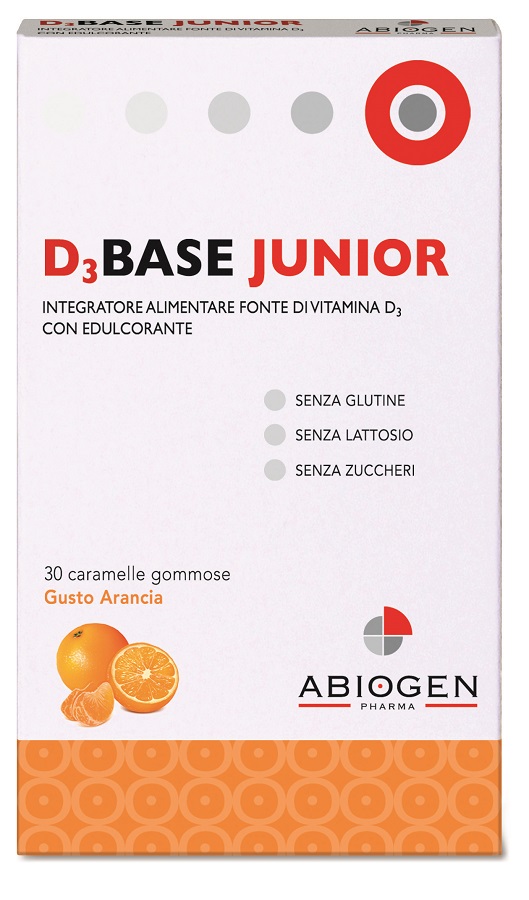 D3BASE JUNIOR 30 CARAMELLE GOMMOSE ARANCIA - Farmasanitas 