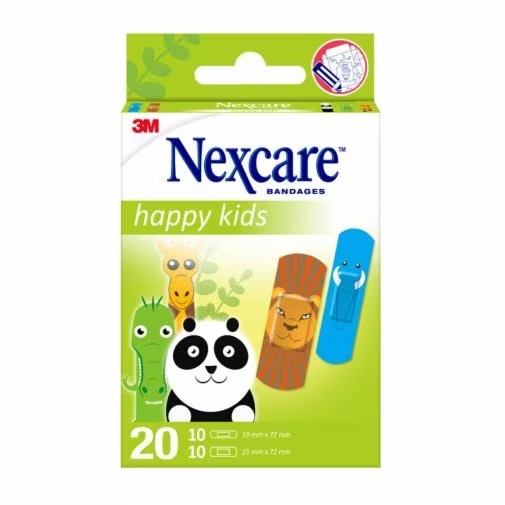 CEROTTI NEXCARE KIDS PLASTERS ANIMALS 20 PEZZI ASSORTITI - Farmasanitas 