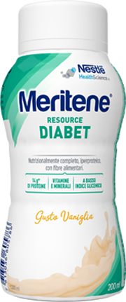 MERITENE RESOURCE DIABET VANIGLIA ALIMENTO IPERPROTEICO 28 VITAMINE E MINERALI 200 ML - Farmasanitas 