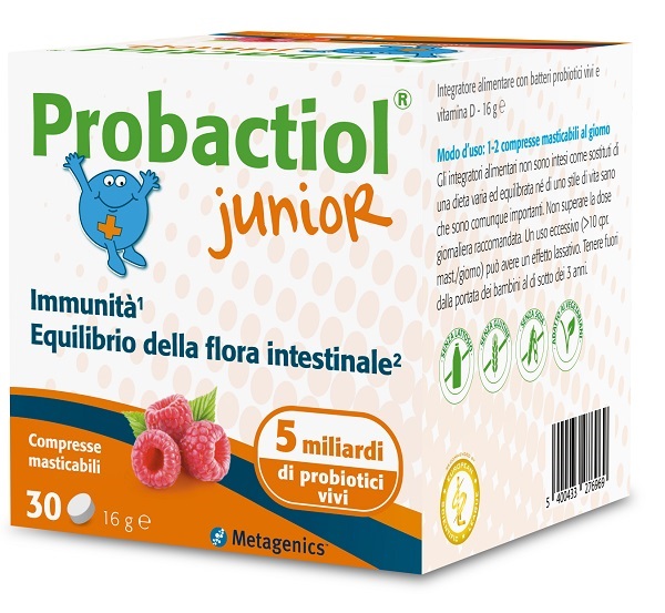 PROBACTIOL JUNIOR 30 COMPRESSE MASTICABILI NEW - Farmasanitas 