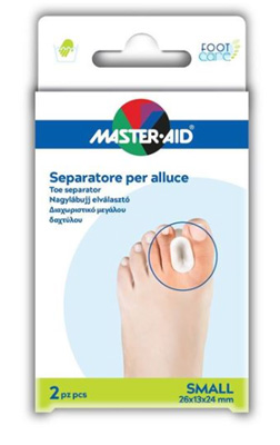 SEPARATORE DITA IN GEL MASTER-AID FOOTCARE PER ALLUCE SMALL 2 PEZZI D1 - Farmasanitas 