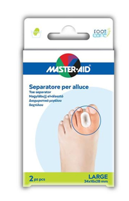 SEPARATORE DITA IN GEL MASTER-AID FOOTCARE PER ALLUCE LARGE 2 PEZZI D2 - Farmasanitas 