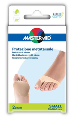 PROTEZIONE IN GEL E TESSUTO  MASTER-AID FOOTCARE PER METATARSO SMALL 2 PEZZI G2 - Farmasanitas 