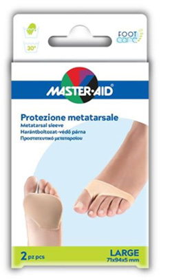 PROTEZIONE IN GEL E TESSUTO MASTER-AID FOOTCARE PER METATARSO LARGE 2 PEZZI G3 - Farmasanitas 