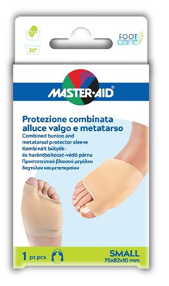 PROTEZIONE MASTER-AID FOOTCARE PER ALLUCE VALGO E METATARSO SMALL 1 PEZZO D7 - Farmasanitas 