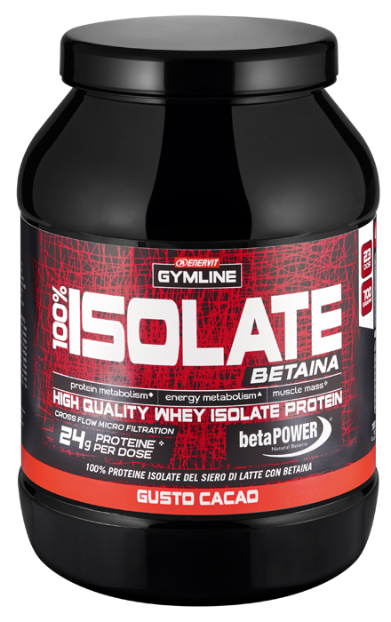 GYMLINE 100% WHEY ISOLATE CACAO 900 G - Farmasanitas 