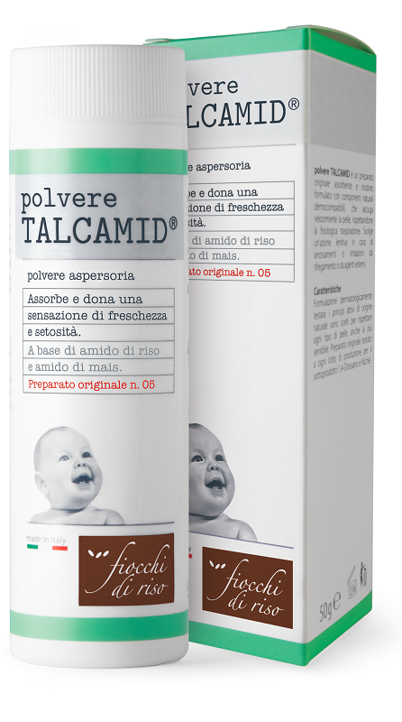 FIOCCHI DI RISO TALCAMID POLVERE 50 G - Farmasanitas 