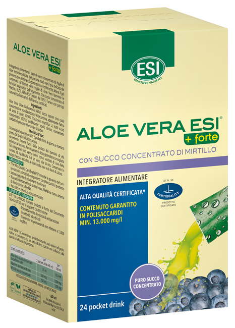 ESI ALOE VERA SUCCO + FORTE MIRTILLO 24 POCKET DRINK - Farmasanitas 