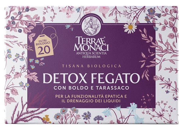 TERRAE MONACI DETOX FEGATO TISANA BIO 20 FILTRI - Farmasanitas 