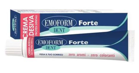 CREMA ADESIVA EMOFORM DENT FORTE PER PROTESI DENTALI 70 G - Farmasanitas 