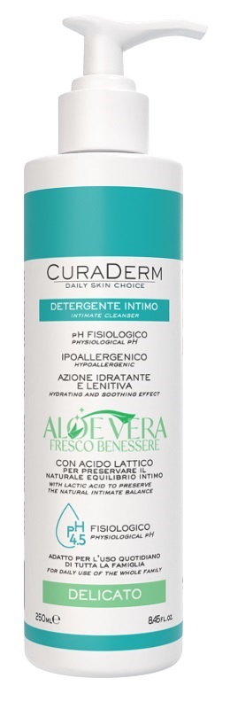 CURADERM INTIMO DELICATO ALOE 250 ML - Farmasanitas 