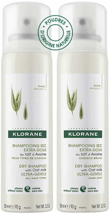 KLORANE DUO SHAMPOO SECCO ALL'AVENA L19 150 ML X 2 PEZZI - Farmasanitas 