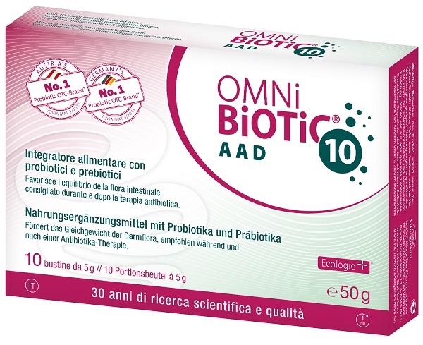 OMNI BIOTIC 10 AAD 10 BUSTINE DA 5 G - Farmasanitas 