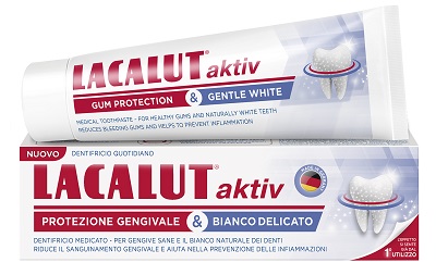 LACALUT AKTIV PROTEZIONE GENGIVALE & BIANCO DELICATO 75 ML - Farmasanitas 