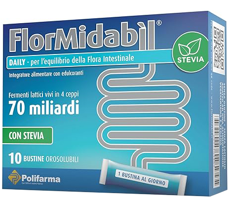 FLORMIDABIL DAILY 10 BUSTINE CON STEVIA - Farmasanitas 
