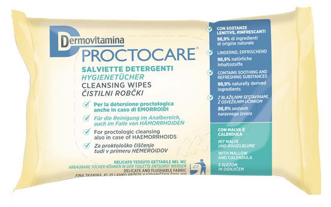 DERMOVITAMINA PROCTOCARE SALVIETTE DETERGENTI 15 PEZZI - Farmasanitas 
