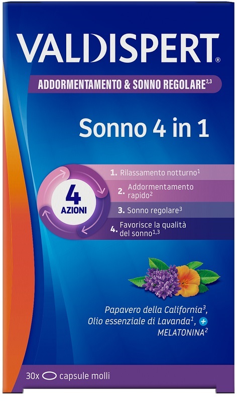 VALDISPERT SONNO 4 IN 1 30 CAPSULE MOLLI - Farmasanitas 