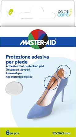 PROTEZIONE ADESIVA MASTER-AID FOOTCARE TRASPARENTE MIX 6 PEZZI A5 - Farmasanitas 