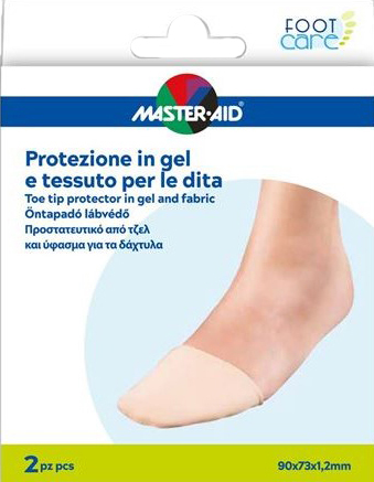 PROTEZIONE IN GEL E TESSUTO MASTER-AID FOOTCARE PUNTA DEI PIEDI 2 PEZZI C16 - Farmasanitas 