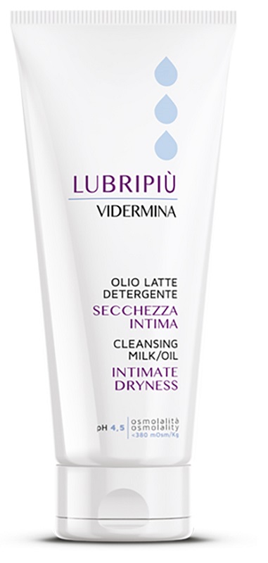 VIDERMINA LUBRIPIU' OLIO LATTE DETERGENTE SECCHEZZA INTIMA 200 ML - Farmasanitas 