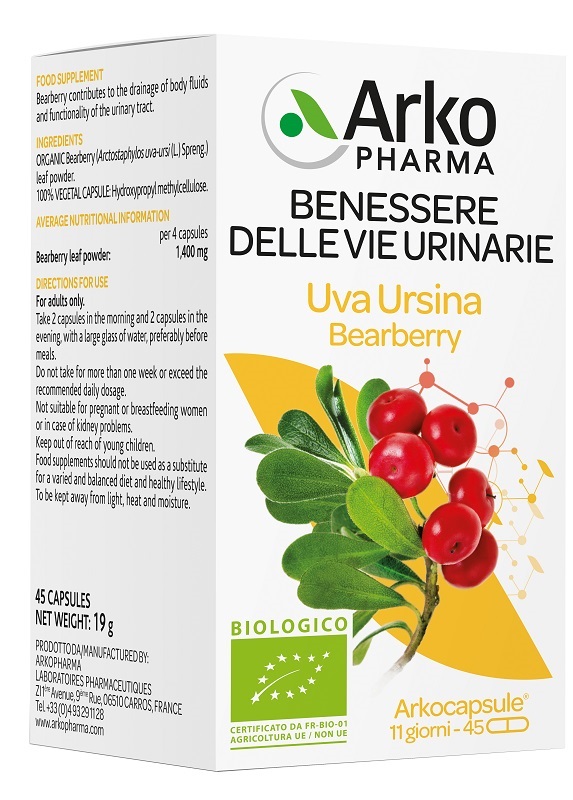 ARKO CAPSULE UVA URSINA BIO 45 CAPSULE 1400 MG - Farmasanitas 
