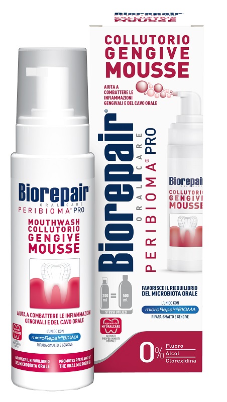 BIOREPAIR ORAL CARE PERIBIOMA PRO COLLUTORIO GENGIVE MOUSSE 200 ML - Farmasanitas 