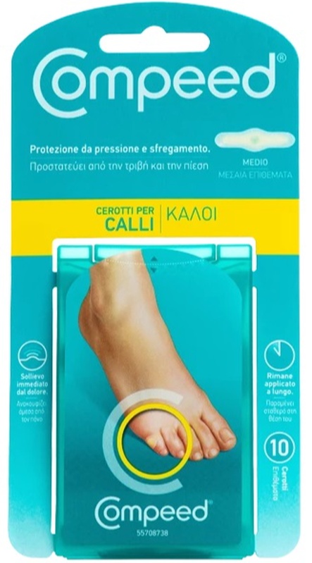 COMPEED CEROTTI PER CALLI MEDIO 10 PEZZI - Farmasanitas 