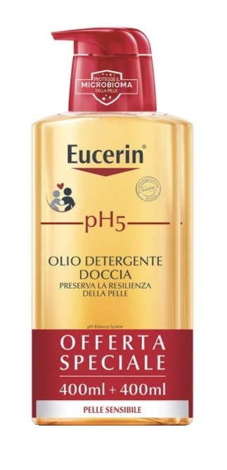 EUCERIN BIPACCO PH5 OLIO DETERGENTE 400 ML + 400 ML - Farmasanitas 
