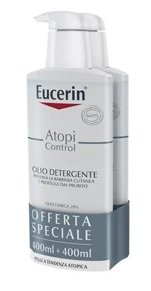 EUCERIN BIPACCO ATOPI OLIO DETERGENTE 400 ML + 400 ML - Farmasanitas 