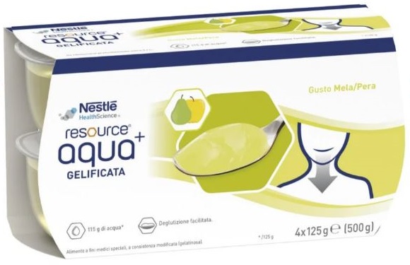 RESOURCE AQUA ACQUA GELIFICATA+APPLEPEAR CUP 6 4X125 G - Farmasanitas 