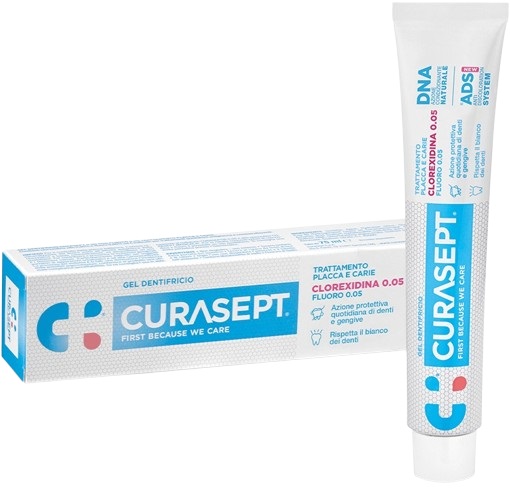 CURASEPT DENTIFRICIO 0,05 75 ML ADS+DNA - Farmasanitas 