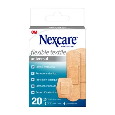 CEROTTO PREPARATO NEXCARE TEXTILE N0420AS ASSORTITI 3 MISURE 10 CEROTTI 19X72MM + 6 CEROTTI 25X72MM + 4 CEROTTI 22,5MM - Farmasanitas 