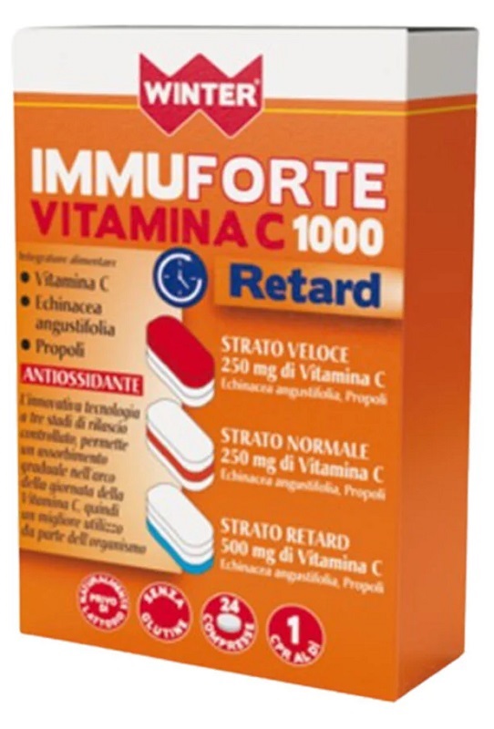 WINTER IMMUNOFORTE VITAMINA C 1000 RETARD 24 COMPRESSE - Farmasanitas 