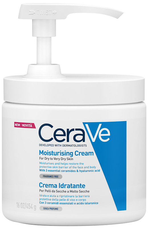CERAVE CREMA IDRATANTE PER PELLI DA SECCHE A MOLTO SECCHE 454 G PUMP - Farmasanitas 